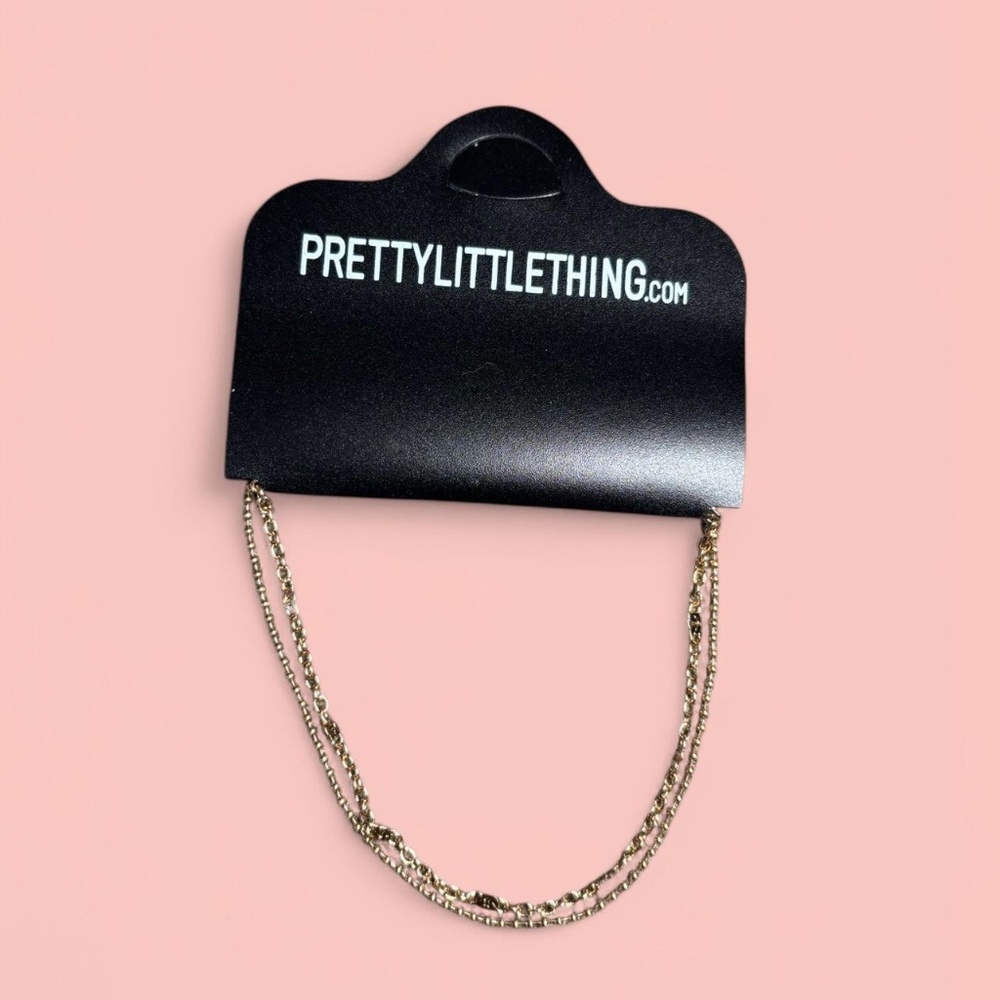 Gold double chain layer anklet- one size 100% iron from PrettyLittleThing